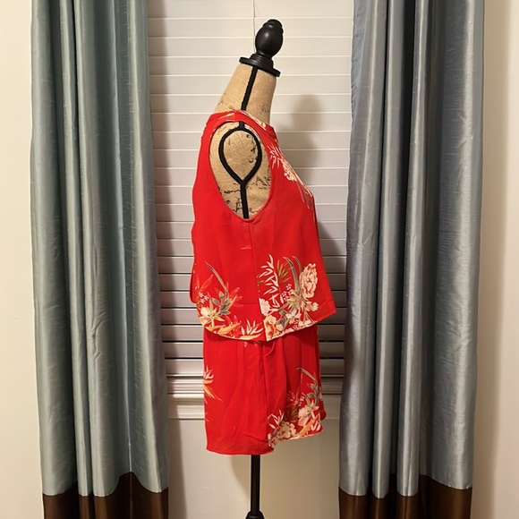 Umgee Red Floral Romper - Picture 4 of 4